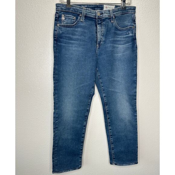 AG Muted Medium Wash Prima Crop Cigarette Leg Japanese Fabric Jeans 29 - Picture 2 of 14